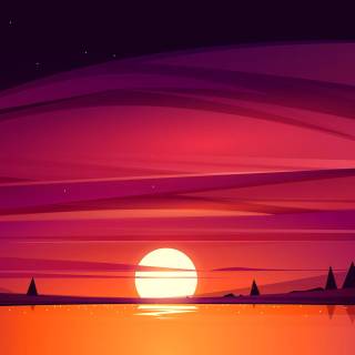 Animated sunset 4k wallpaper