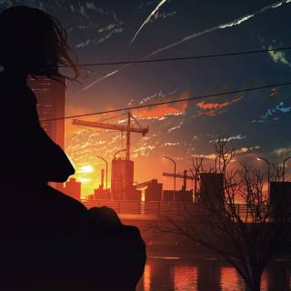 Animated sunset 4k wallpaper