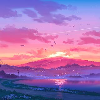 Animated sunset 4k wallpaper
