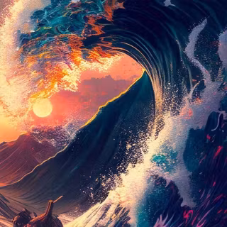 Wave 4k iPhone wallpaper