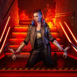 Cyberpunk red 4k wallpaper