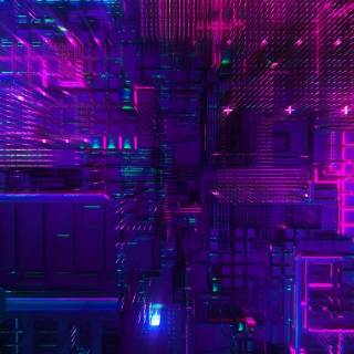 Laptop neon wallpaper