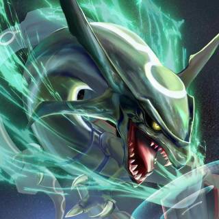 Mega Rayquaza vs Slifer The Sky Dragon wallpaper
