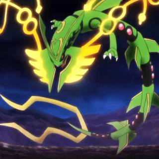 Mega Rayquaza vs Slifer The Sky Dragon wallpaper