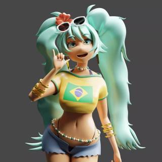 Brazilian Miku wallpaper