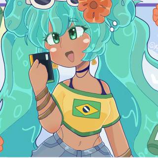 Brazilian Miku wallpaper