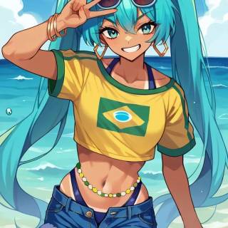 Brazilian Miku wallpaper