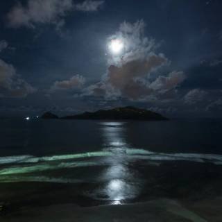 Moonlight seascape wallpaper