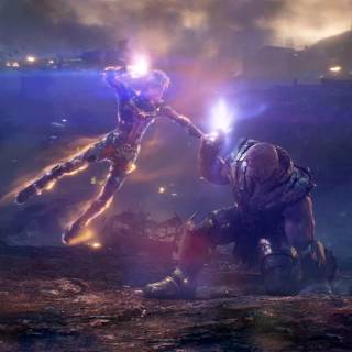 Thanos fighting wallpaper