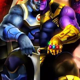 Thanos fighting wallpaper