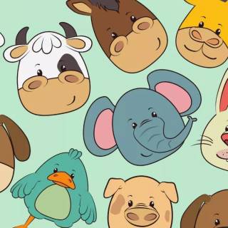 Cute cartoon animals wallpaper