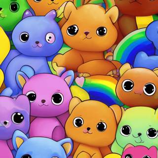 Cute cartoon animals wallpaper