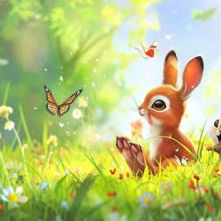 Cute cartoon animals wallpaper