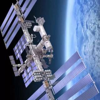 Galaxy space station wallpaper