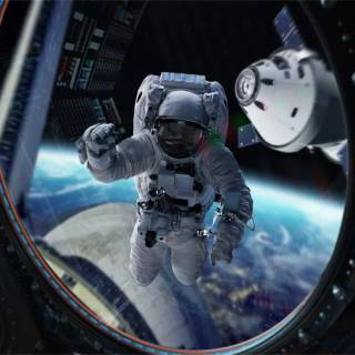 Galaxy space station wallpaper