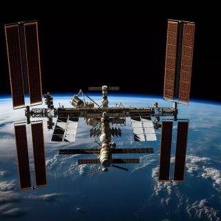 Galaxy space station wallpaper