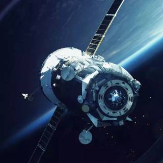 Galaxy space station wallpaper