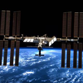 Galaxy space station wallpaper