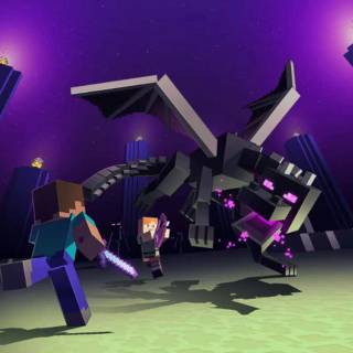 Ender Dragon 4k wallpaper