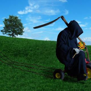 Funny Grim Reaper wallpaper