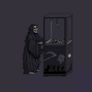 Funny Grim Reaper wallpaper