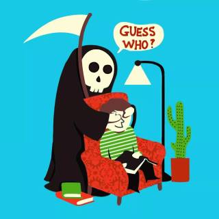 Funny Grim Reaper wallpaper