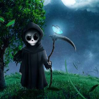 Funny Grim Reaper wallpaper