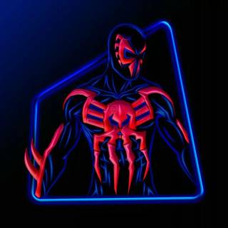 2099 Spider-Man black wallpaper