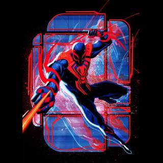 2099 Spider-Man black wallpaper