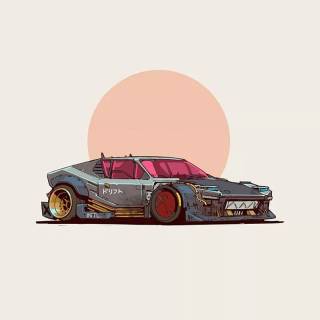 Racer minimalist wallpaper