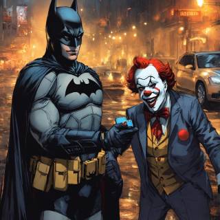 Pennywise and Batman wallpaper