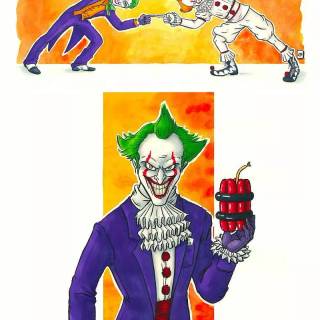 Pennywise and Batman wallpaper