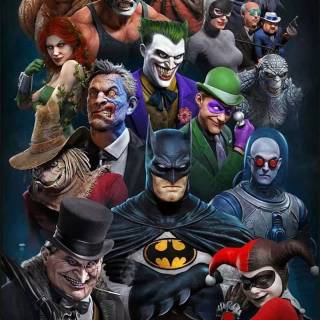 Pennywise and Batman wallpaper