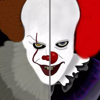 Pennywise and Batman wallpaper