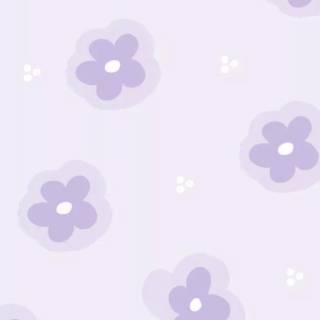 Lavender cartoon flowers wallpaper