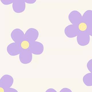 Lavender cartoon flowers wallpaper