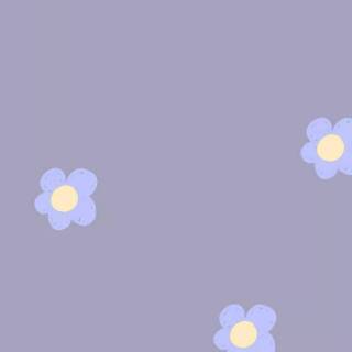 Lavender cartoon flowers wallpaper