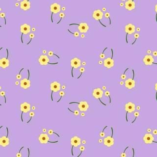Lavender cartoon flowers wallpaper