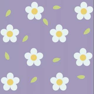 Lavender cartoon flowers wallpaper