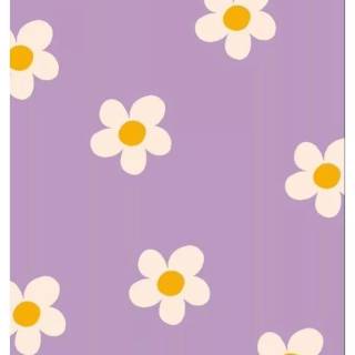 Lavender cartoon flowers wallpaper