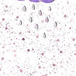 Lavender cartoon flowers wallpaper