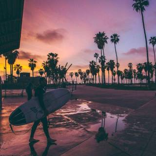 Surfer beach wallpaper