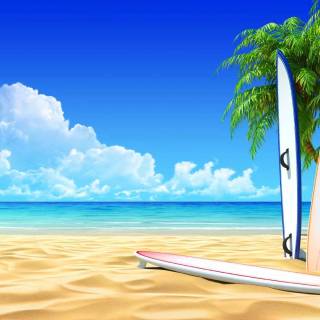 Surfer beach wallpaper