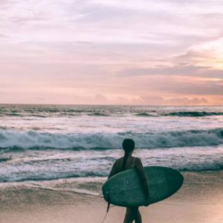 Surfer beach wallpaper