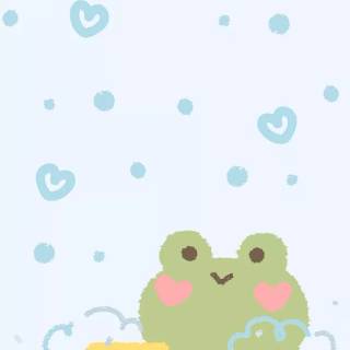 Duck and frog wallpaper