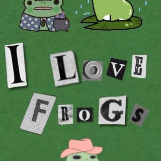 Duck and frog wallpaper