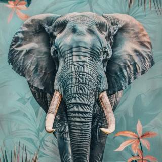 Blue elephant wallpaper