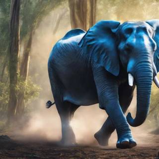 Blue elephant wallpaper