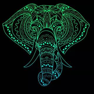 Blue elephant wallpaper