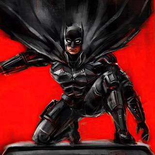 Batman 4k red wallpaper